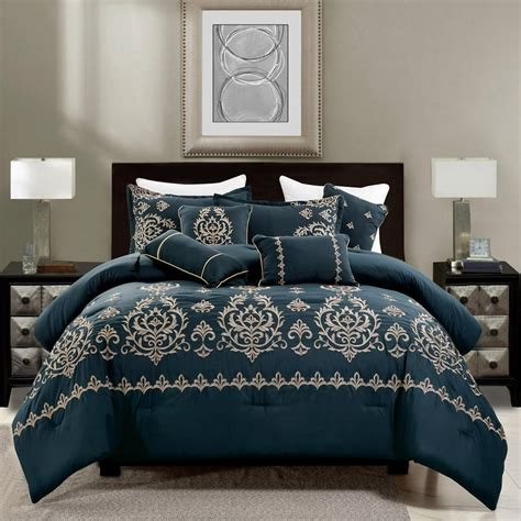 HGmart 7 Piece Bedding Comforter Set Queen Size, Navy - Walmart.com - Walmart.com