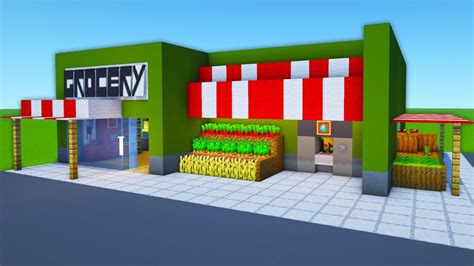 Minecraft Tutorial: How To Make A Grocery Store "2023 City Tutorial" - YouTube