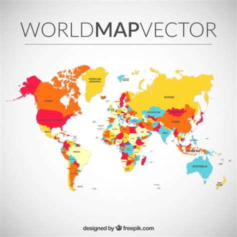 Free World Map Vector Collection: 55+ Different Designs - GraphicMama