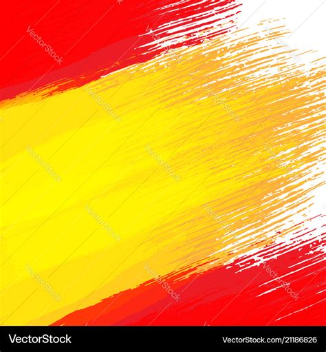 Grunge background in colors of spanish flag Vector Image