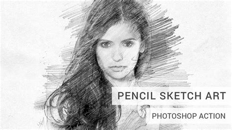 Pencil Sketch Art Photoshop Action Tutorial - YouTube