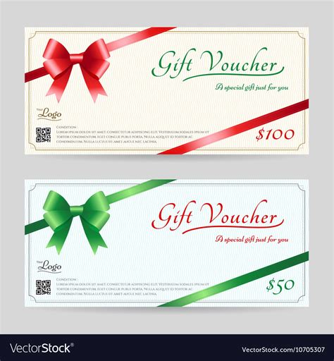 Christmas gift card or gift voucher template Vector Image