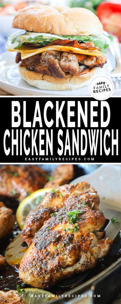 Blackened Chicken Sandwich · Easy Family Recipes