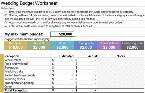 Free excel budget template for mac - outrts