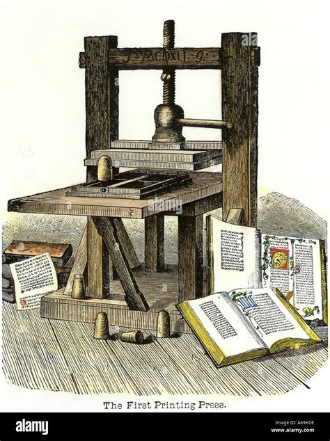 Gutenberg printing press hi-res stock photography and images - Alamy