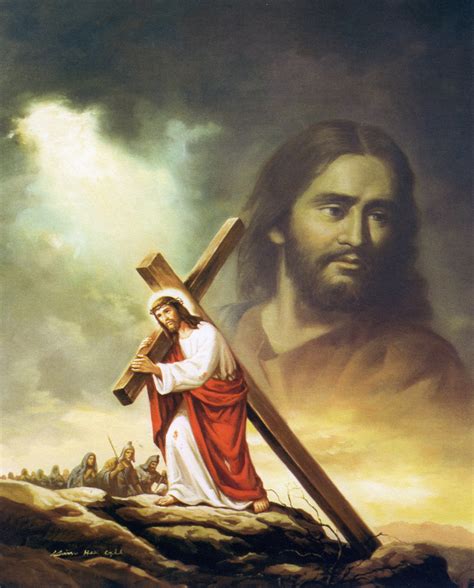 Jesus Carrying the Cross Catholic Picture Print - Etsy UK