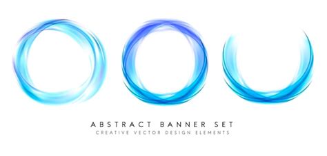 Free Vector | Abstract banner set in blue