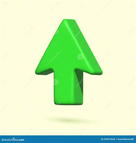 3d Green Up Sign. Green Arrow Stock Vector - Illustration of pointer, click: 294412648