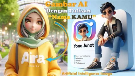 Mudah Banget!!! Rahasia Bikin Gambar (AI) Karakter 3D Sesuai Nama Kamu II Tutorial AI Untuk ...