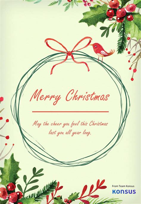 Free Christmas Card Templates For Word