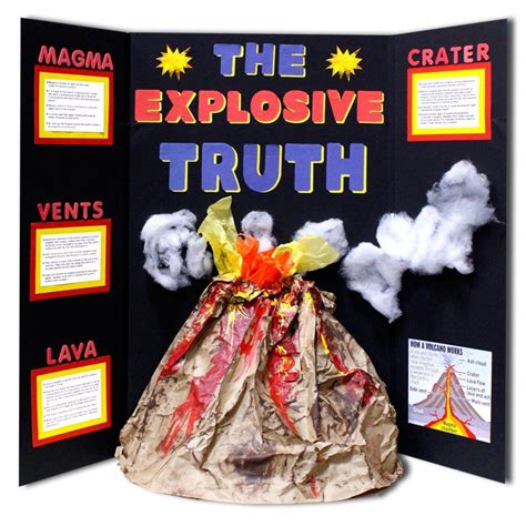 Volcano Science Fair Poster | Science fair projects, Science fair poster, Science fair