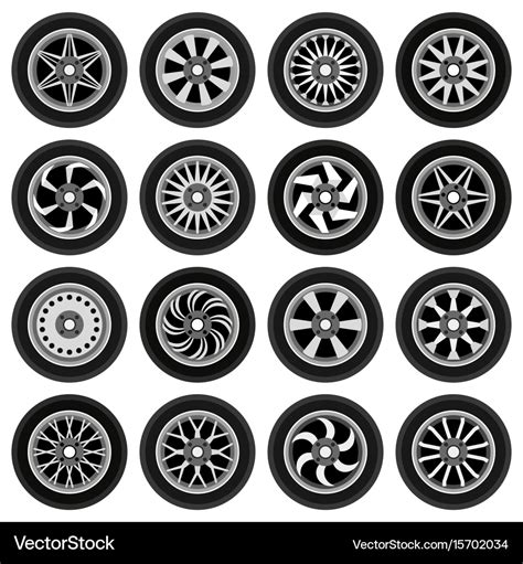 Wheels for cars Royalty Free Vector Image - VectorStock