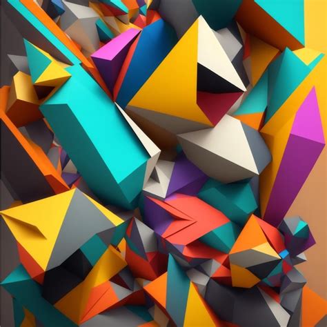 Premium AI Image | 3d geometric abstract