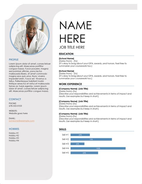 Functional Resume Template Editable Downloadable Cv Word | Images and Photos finder