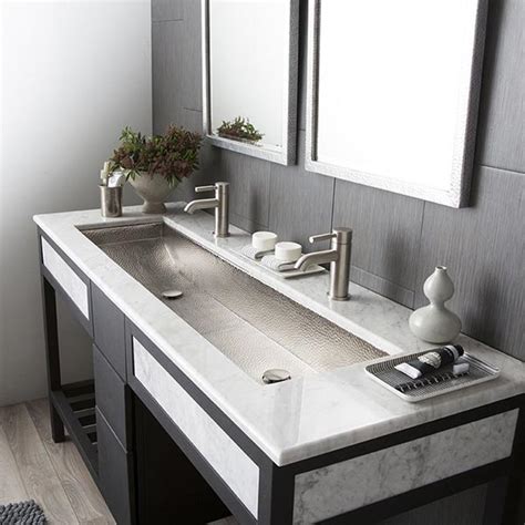 Stainless Steel Trough Sink Bathroom - Artcomcrea