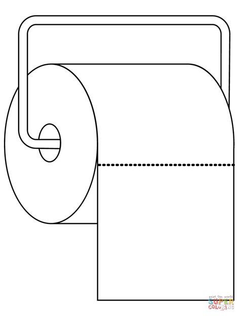 Toilet Paper coloring page | Free Printable Coloring Pages