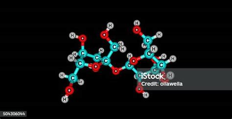 Struktur Molekul Sukrosa Terisolasi Pada Hitam Foto Stok - Unduh Gambar Sekarang - Atom, Bentuk ...