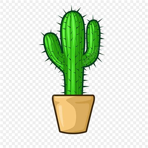 Commercial Use Clipart Transparent Background, Cartoon Cactus Potted For Commercial Use, Cactus ...