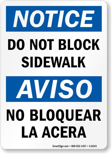 Pedestrian Walkway Signs | Do Not Block Walkway Signs