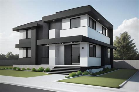 Premium AI Image | a 3d rendering of a modern house