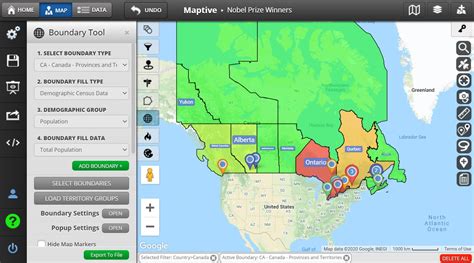 Canada Population Map with Provinces and Territories | Maptive