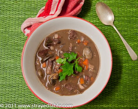 Hearty Beef & Mushroom Soup - Recipe - Strayed from the Table