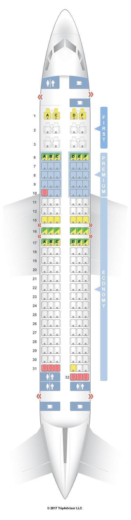 SeatGuru Seat Map Alaska Airlines Boeing 737-800 (738) Slimline