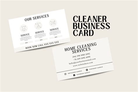 Cleaning Services Business Cards Cleaning Business Card Template Cleaning Business Cards ...