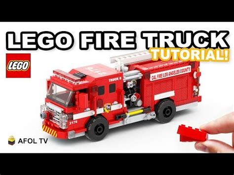 How to Build a LEGO Fire Truck (Tutorial!) - LEGO Detailed Fire Truck Build Instructions ...