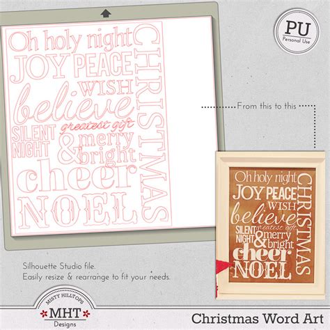 Freebie Friday: Christmas Word Art – Mistyhilltops