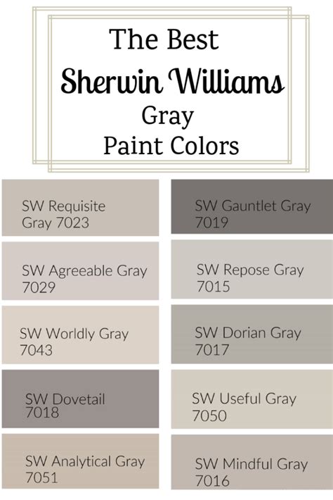 The Best Sherwin Williams Gray Paint Colors - West Magnolia Charm