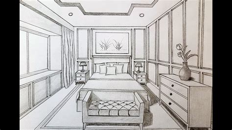 1 Point Perspective Drawing Room - bestroom.one