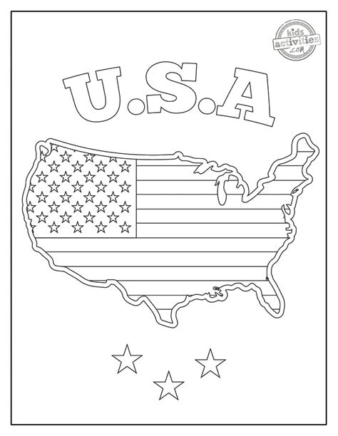 Educational & Fun American Flag Coloring Pages | Kids Activities Blog