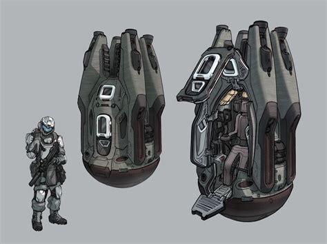 ODST Drop pod | Space ship concept art, Halo 5, Halo ships