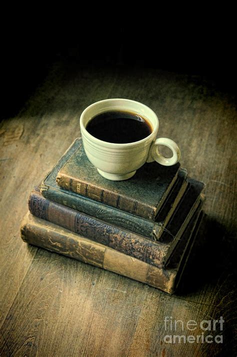 Coffee on Vintage Books Photograph by Jill Battaglia - Fine Art America