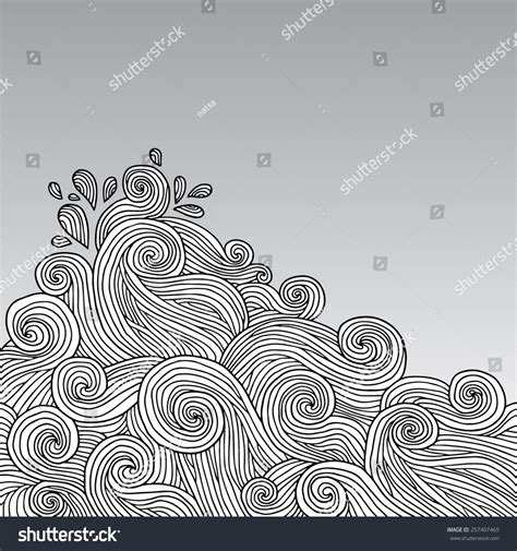 Vector Ocean Waves Background Stock Vector (Royalty Free) 257407465 | Shutterstock