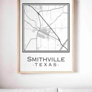 Smithville Texas Map digital Download - Etsy