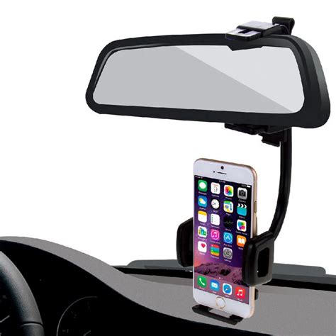 2 in 1 Car Rear view Mirror Mount Holder 360 degree Cell Phone GPS Phone Holder Universal auto ...