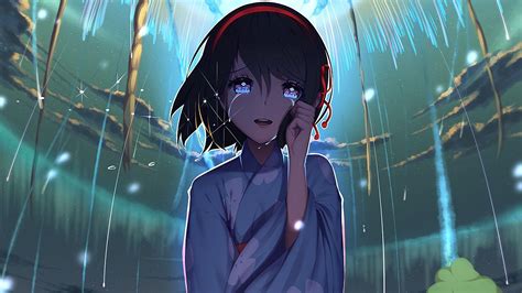 15++ Sad Anime Girl Crying In The Rain Wallpaper - Anime Wallpaper