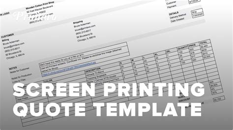 Screen Printing Quote Template | How to Make a Screen Printing Quote | Free Download - Printavo