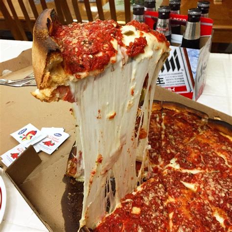 Chicago style "stuffed" deep dish pizza. Cheese, cheese, more cheese, pepperoni, capicola ...