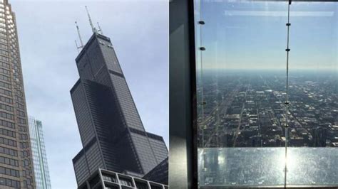 The Glass SkyDeck Ledge Of The Willis Tower Cracked With Vis