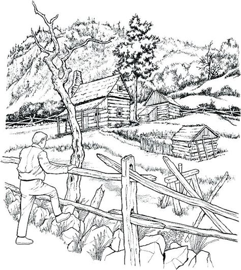 Fall Scenery Coloring Pages at GetColorings.com | Free printable colorings pages to print and color