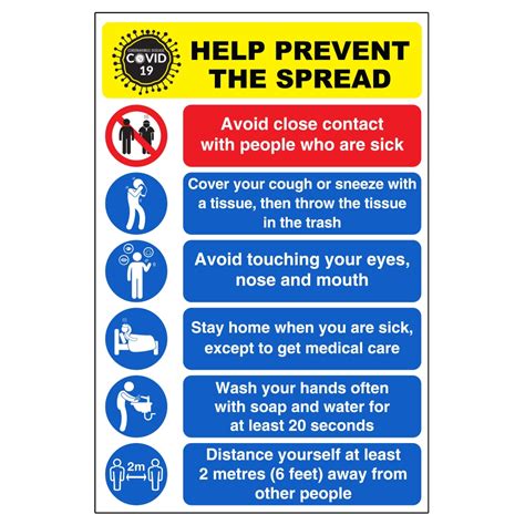 Prevent The Spread Of COVID-19 Sign Coronavirus