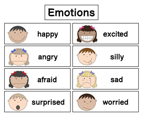 Preschool Free Printable Emotion Faces