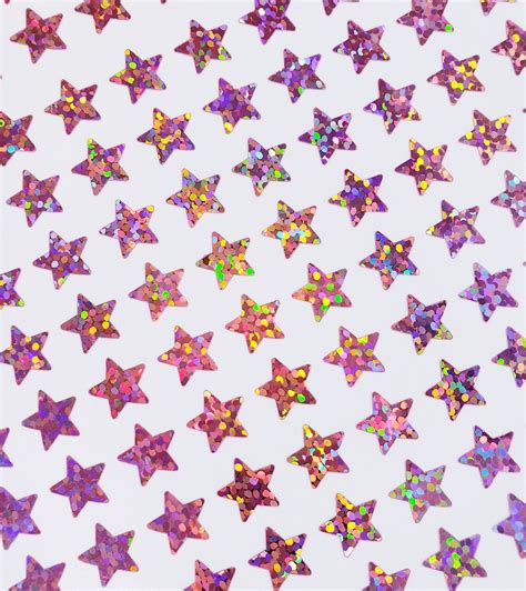 Light Pink Star Stickers Set of 50 100 or 250 Pink Glitter - Etsy