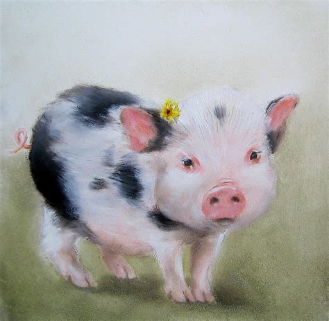 Spotted Pig Painting Painting by Junko Van Norman