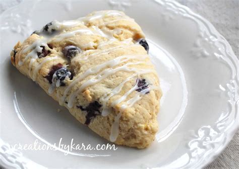 Blueberry Lemon Scones with Lemon Glaze