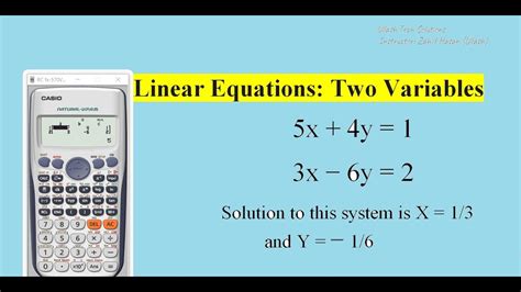 Calculator Linear Equation In Two Variables - CALCULT