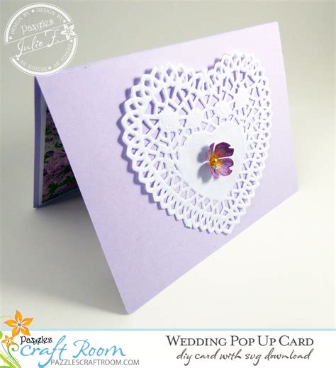 DIY Wedding Pop Up Card - instant SVG download - Pazzles Craft Room